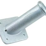 Vlaggenstokhouder Gegoten met achterplaat verzinkt