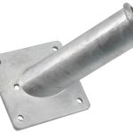 Vlaggenstokhouder met achterplaat Aluminium