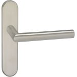 Deurklink Harrow op schild Blind ovaal Verdekt rvs