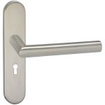 Deurklink Harrow op schild ovaal SL56 Verdekt rvs