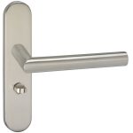 Deurklink Harrow op schild ovaal WC63 Verdekt rvs