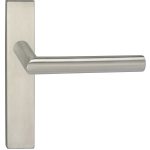 Deurklink Harrow op schild Blind Vierkant Verdekt rvs