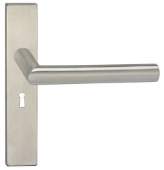 Deurklink Harrow op schild Vierkant SL56 Verdekt rvs