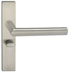 Deurklink Harrow op schild Vierkant WC63 Verdekt rvs