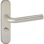 Deurklink Dursley op schild Ovaal WC63 Verdekt rvs