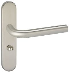 Deurklink Dursley op schild Ovaal WC63 Verdekt rvs