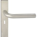 Deurklink Dursley op schild Vierkant SL56 Verdekt rvs