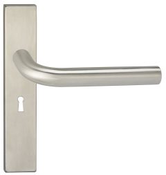 Deurklink Dursley op schild Vierkant SL56 Verdekt rvs