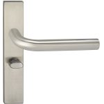 Deurklink Dursley op schild Vierkant WC63 Verdekt rvs