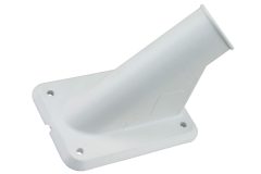 Vlaggenstokhouder met achterplaat Nylon Wit