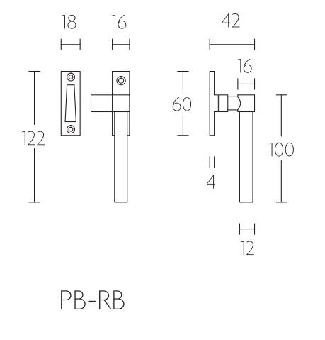 Raamboompje PIET BOON PB-RB Links mat rvs - Afbeelding 2