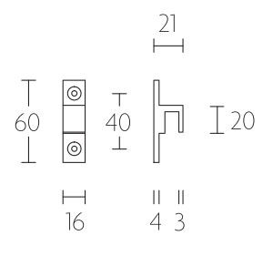 Losse haak LSQRB-HOOK mat zwart - Afbeelding 2