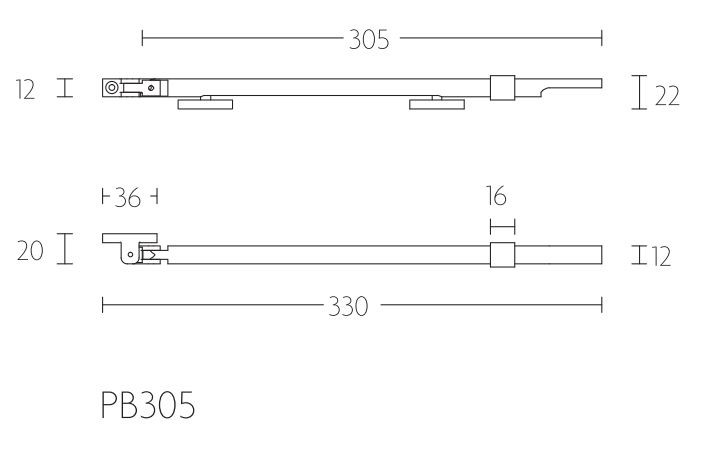 Raamuitzetter PIET BOON PB305 mat rvs - Afbeelding 2