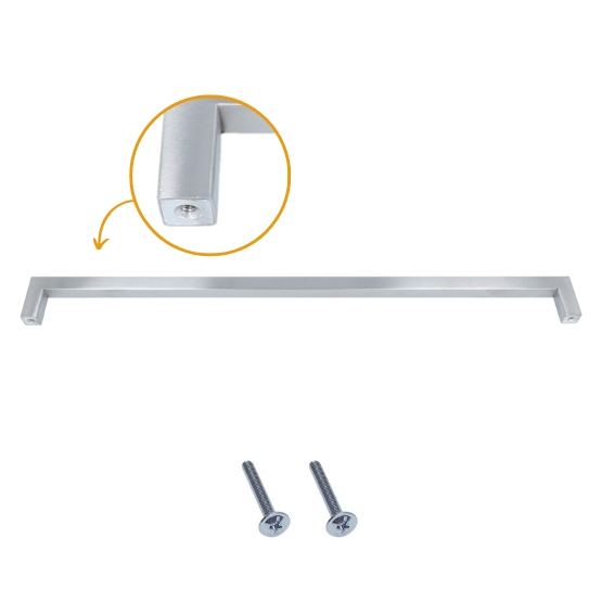 Greep recht rvs 742 mm - Afbeelding 5