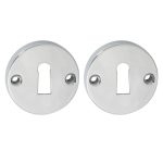 2 sleutelplaatjes rond chroom