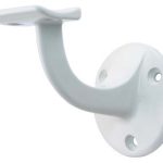 Leuninghouder Rond opschroevend Hol Aluminium Wit