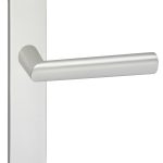 Deurklink London op schild Ovaal Blind Aluminium