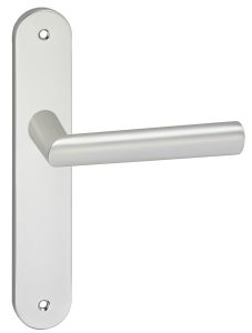 Deurklink London op schild Ovaal Blind Aluminium