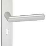 Deurklink London op schild Ovaal SL56 Verdekt Aluminium