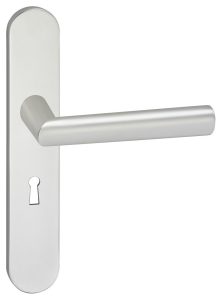 Deurklink London op schild Ovaal SL56 Verdekt Aluminium