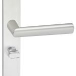 Deurklink London op schild Ovaal WC63 Verdekt Aluminium