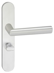Deurklink London op schild Ovaal WC63 Verdekt Aluminium