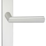 Deurklink London op schild Vierkant Blind Aluminium
