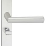 Deurklink London op schild Vierkant WC63 Aluminium