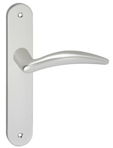 Deurklink Windsor op schild Ovaal Blind Aluminium