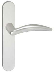 Deurklink Windsor op schild Ovaal Blind Verdekt Aluminium