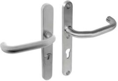 Intersteel Veiligheidsbeslag PC92 smal met kerntrek beveiliging kruk/kruk SKG3 rvs