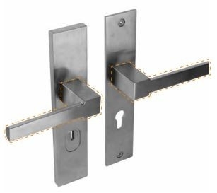 Intersteel Veiligheidsschilden PC92 met kerntrek beveiliging kruk/kruk SKG3 rvs Rechthoekig - Afbeelding 2