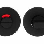 WC-sluiting 8mm rond verdekt Aluminium zwart