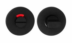 WC-sluiting 8mm rond verdekt Aluminium zwart