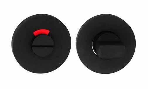 WC-sluiting 8mm rond verdekt Aluminium zwart