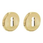 Intersteel sleutelrozetten verdekt ø49x7mm messing gelakt