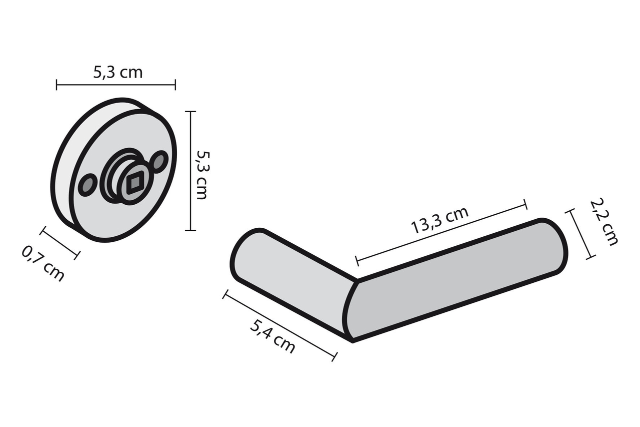 Deurklink Aston op rozet Aluminium zwart - Afbeelding 2