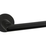 Deurklink Redhill op rozet Aluminium zwart