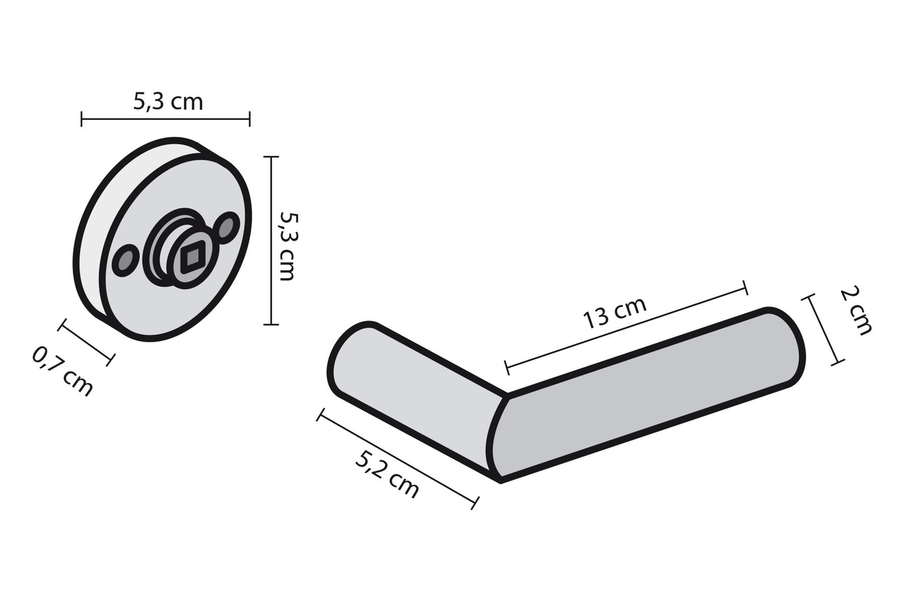Deurklink Redhill op rozet Aluminium zwart - Afbeelding 2