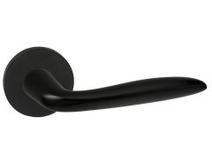 Deurklink Lake op rozet Aluminium zwart