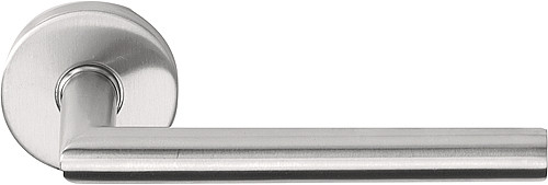 Deurklink BASIC LBII-16 op ronde rozet mat rvs