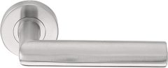 Deurklink BASIC LBVIII op ronde rozet mat rvs