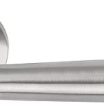 Deurklink BASIC LBX op ronde rozet mat rvs