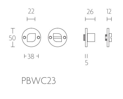 Toiletgarnituur PIET BOON PBWC23/5 mat rvs - Afbeelding 2