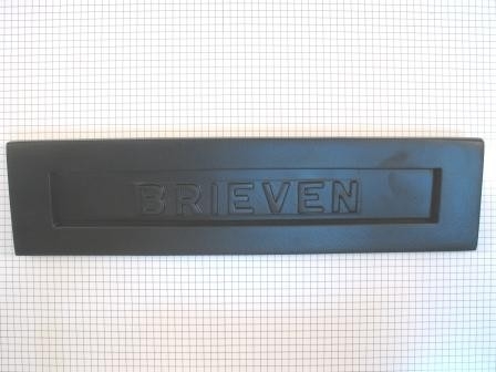 Brievenbus zwart met opdruk