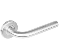 Intersteel deurklink Recht op rond rozet rvs