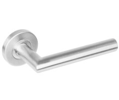 Intersteel deurklink rechte Jura op rond rozet rvs