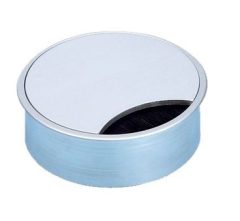 Kabeldoorvoer Rond Aluminium met borstel 80 mm