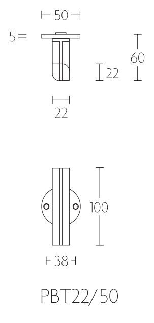 Deurklink PIET BOON PBT22/50 mat rvs/Eikenhout - Afbeelding 2