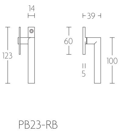 Raamboompje PIET BOON PB23-RB Rechts mat rvs - Afbeelding 2